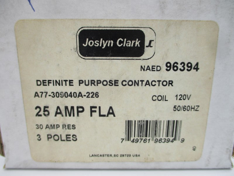 JOSLYN CLARK A77-309040A-226 120V 30A NSMP