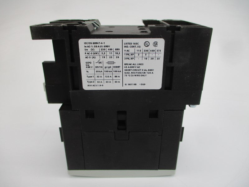 SIEMENS 3RT1033-1AP60 220/240V 50A NSMP