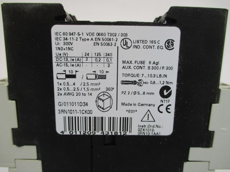 SIEMENS 3RN1011-1CK00 110-120/220-240VAC NSMP