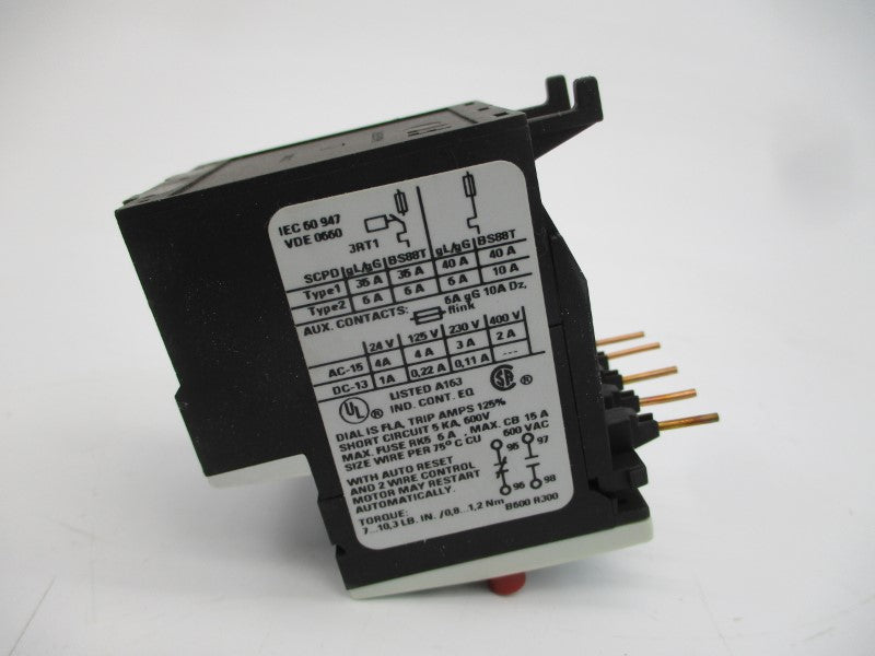 SIEMENS 3RB1016-1NB0 600VAC 0.4-1.6A NSMP