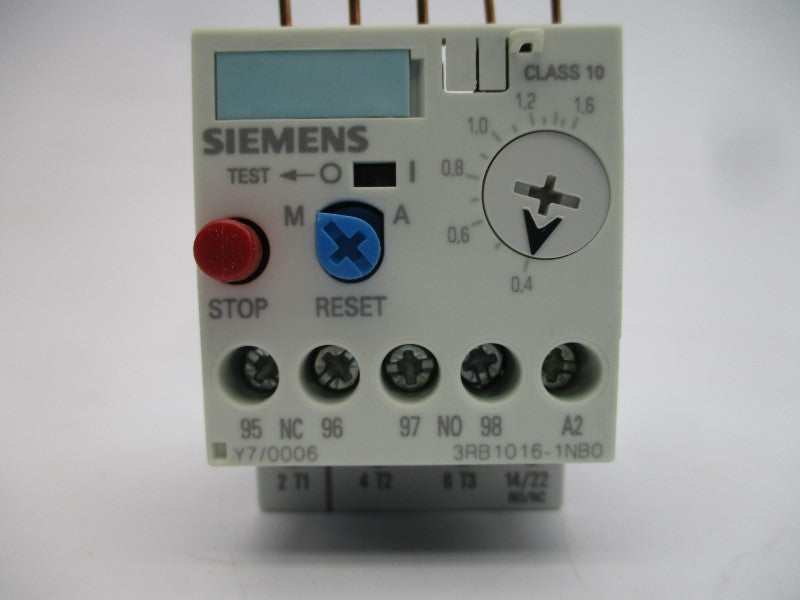 SIEMENS 3RB1016-1NB0 600VAC 0.4-1.6A NSMP