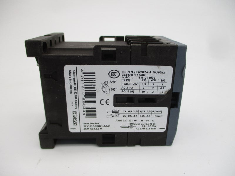 SIEMENS 3RT2015-1AP62 220/240V 18A NSNP