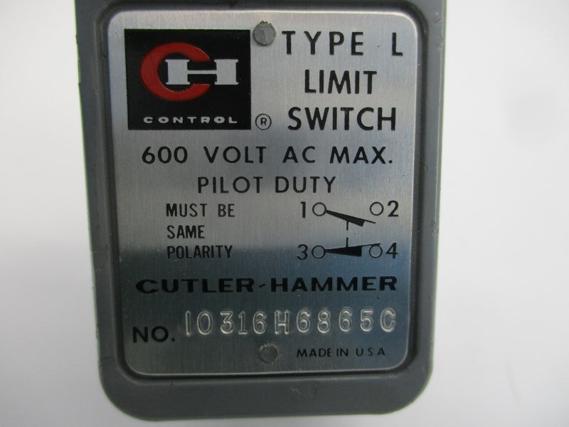 CUTLER HAMMER 10316H6865C 600VAC NSNP