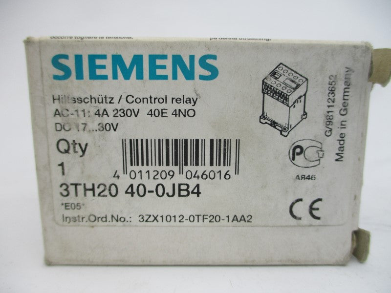 SIEMENS 3TH2040-0JB4 230VAC 4A NSMP