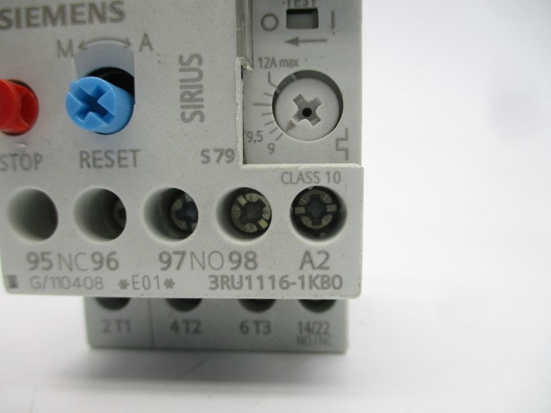 SIEMENS 3RU1116-1KB0 600VAC 9-12A NSNP