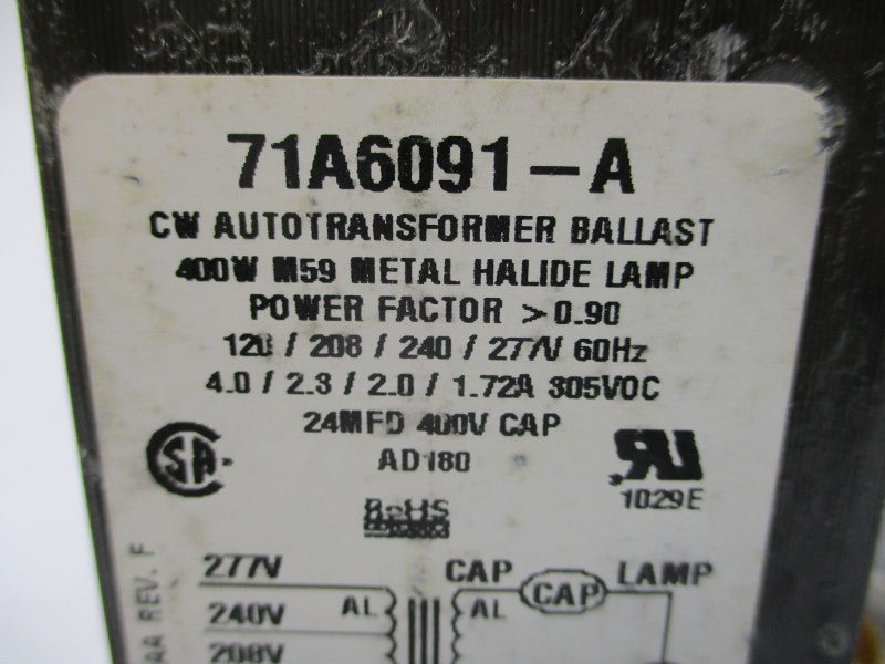 PHILIPS ADVANCE 71A6071-001D 277V 4.0A NSMP