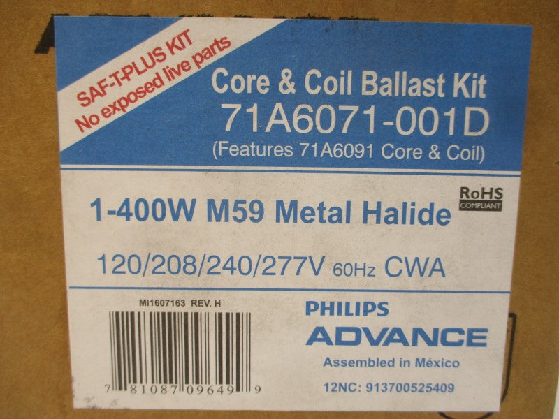 PHILIPS ADVANCE 71A6071-001D 277V 4.0A NSMP