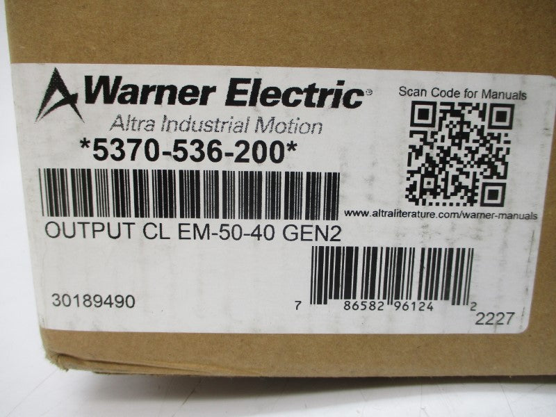 WARNER ELECTRIC 5370-536-200 CLEM-50-40GEN2 NSMP