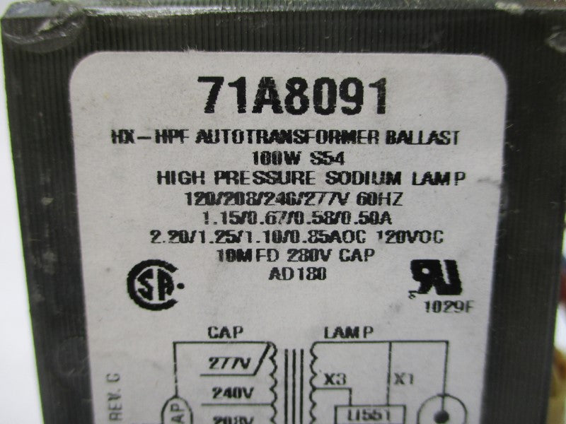PHILIPS ADVANCE 71A8071-001D 277V 2.20A NSMP