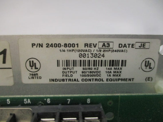 CONTROL TECHNIQUES 2400-8001 120/240VAC 14A UNMP