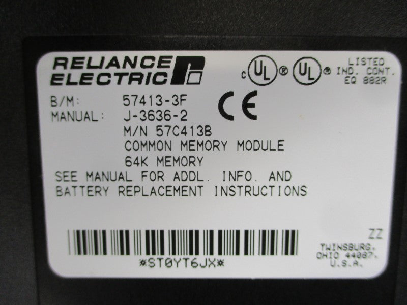 RELIANCE ELECTRIC 57C413B 57413-3F UNMP