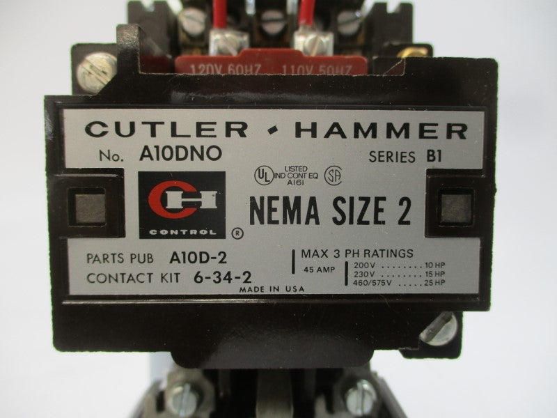 CUTLER HAMMER A10DN0AB SER. B1 110/120V 45A NSMP