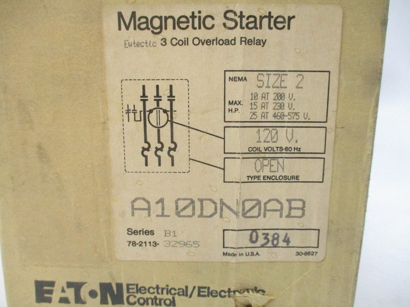 CUTLER HAMMER A10DN0AB SER. B1 110/120V 45A NSMP