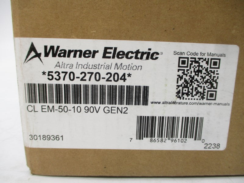 WARNER ELECTRIC 5370-270-204 EM-50-10 90V NSFS