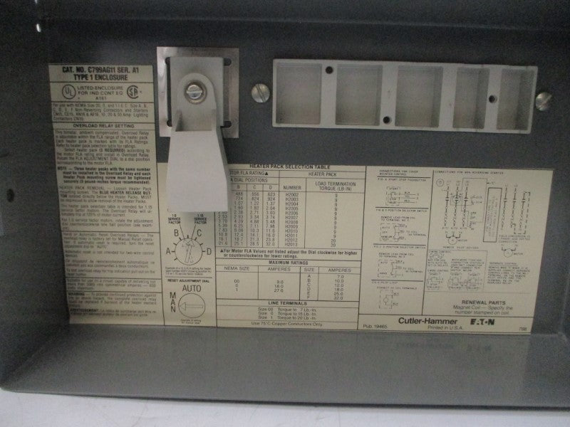 CUTLER HAMMER AN16DG0A SER. A1 110/120V 27A NSMP