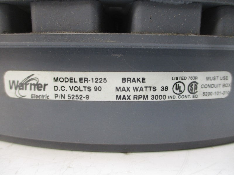 WARNER ELECTRIC 5252-9 ER-1225 90VDC NSMP