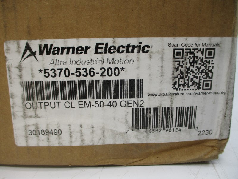 WARNER ELECTRIC 5370-536-200 EM-50-40 NSMP
