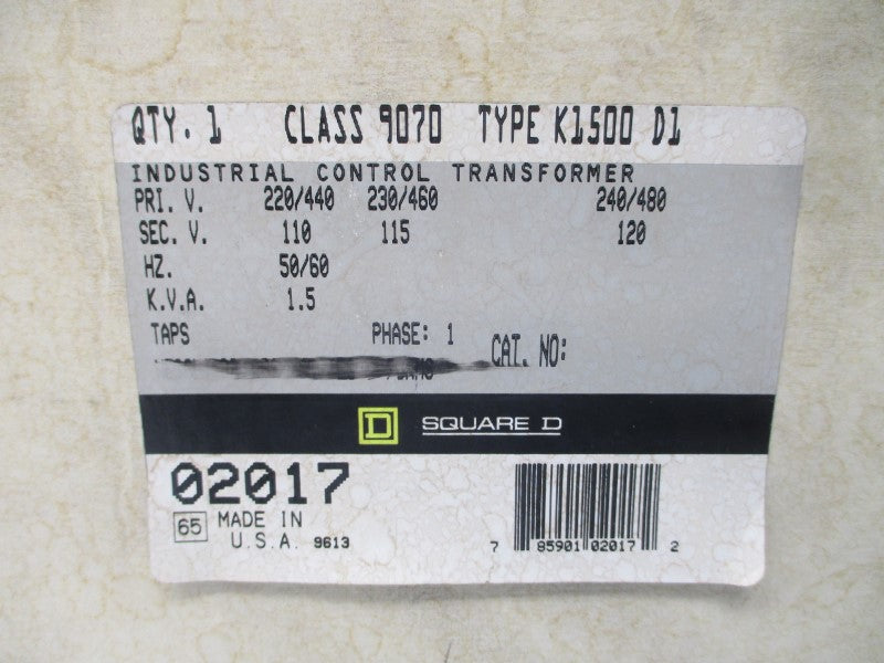 SQUARE D 9070K1500D1 SER. A 240/480V NSMP