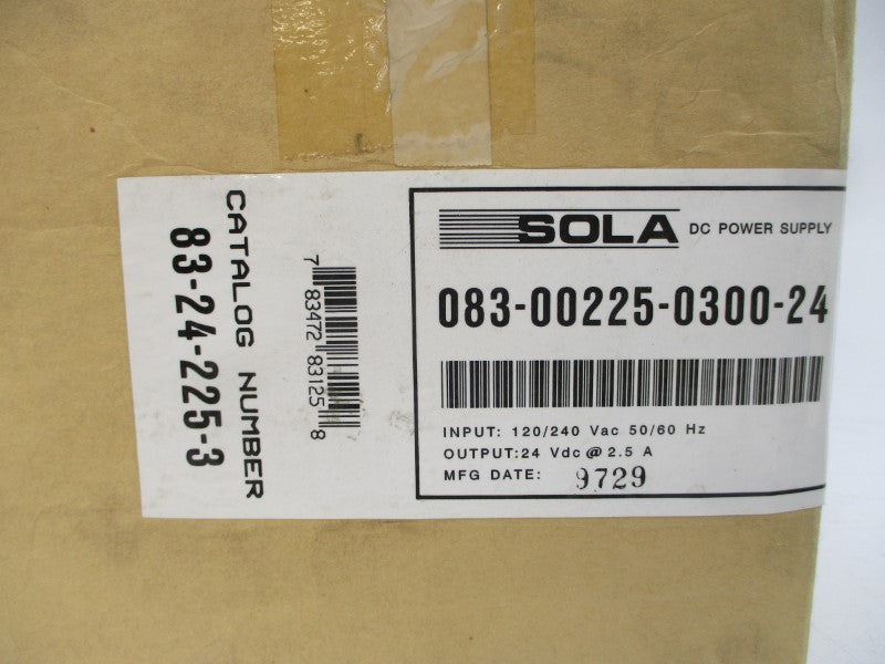 SOLA 83-24-225-03 120/240VAC 0.7/1.39A NSMP