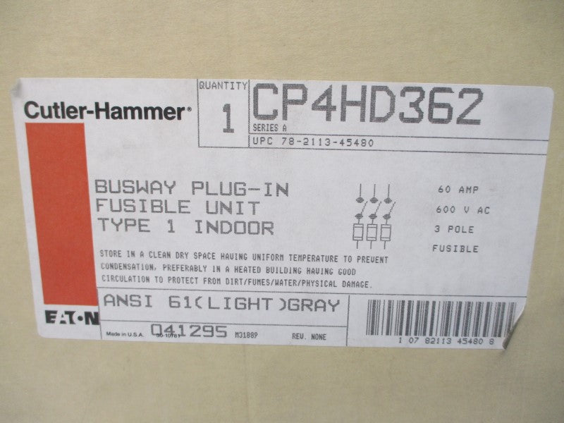 CUTLER HAMMER CP4HD362 SER. A 600VAC 60A NSMP