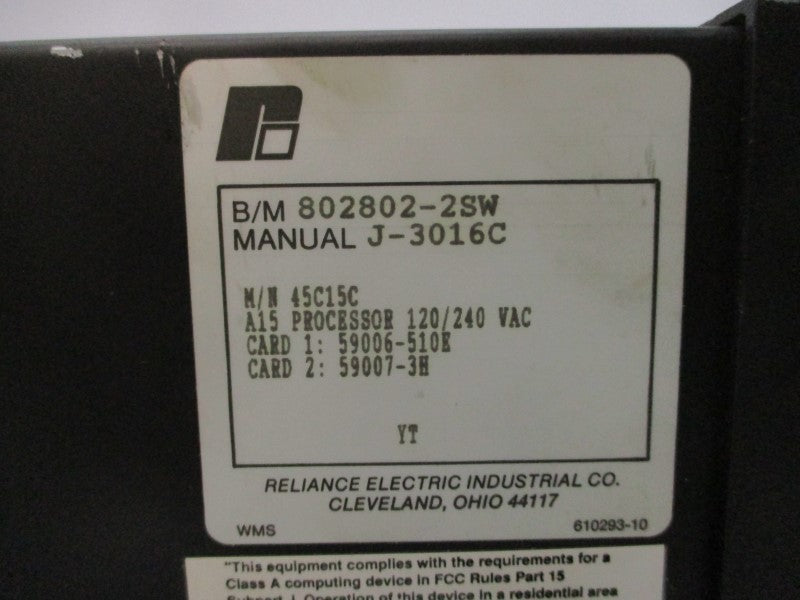 RELIANCE ELECTRIC 45C15C 120/240VAC 2A UNMP