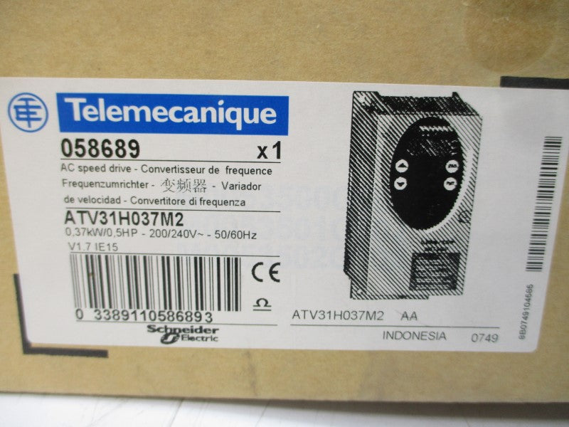 TELEMECANIQUE ATV31H037M2 200/240VAC 5.3A NSMP
