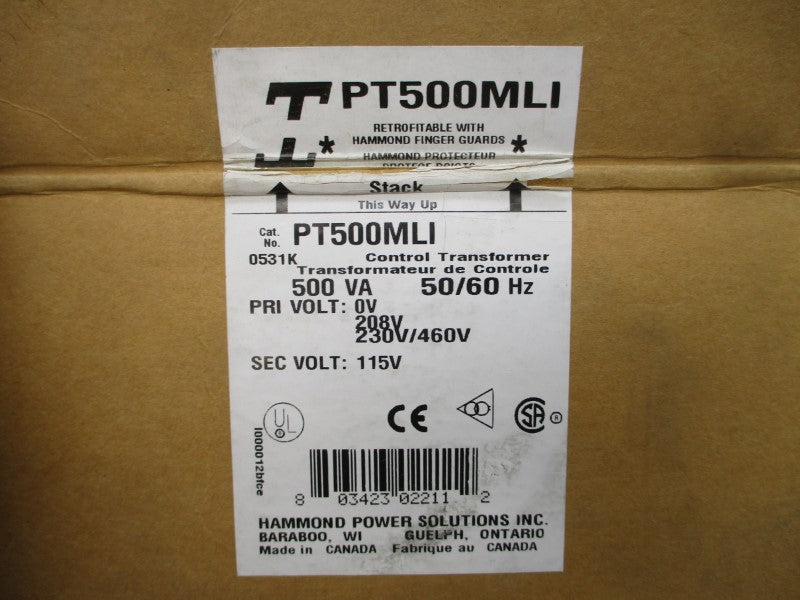 HAMMOND POWER SOLUTIONS PT500MLI 230/460V NSMP