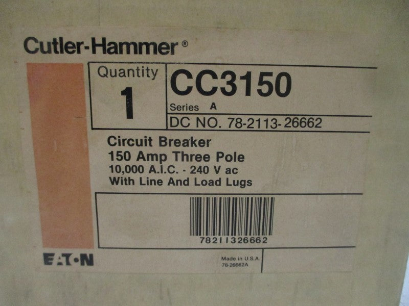 CUTLER HAMMER CC3150 SER. A 240VAC 150A NSMP
