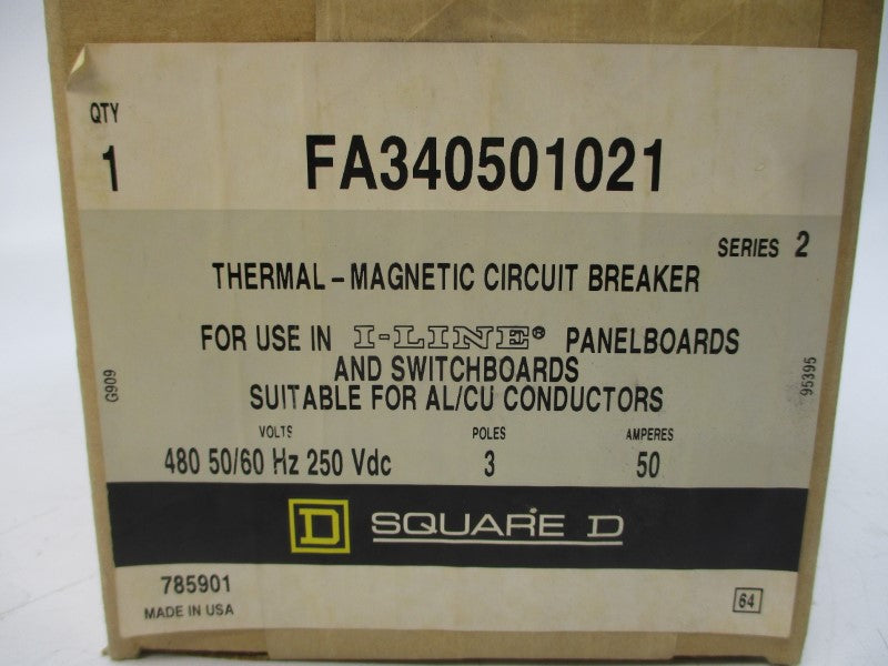 SQUARE D FA340501021 SER. 2 480V 50A NSFS