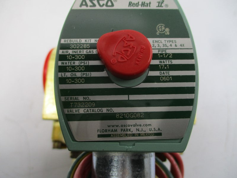 ASCO 8210G082 110/120V 10-300PSI 1-1/2" NSMP