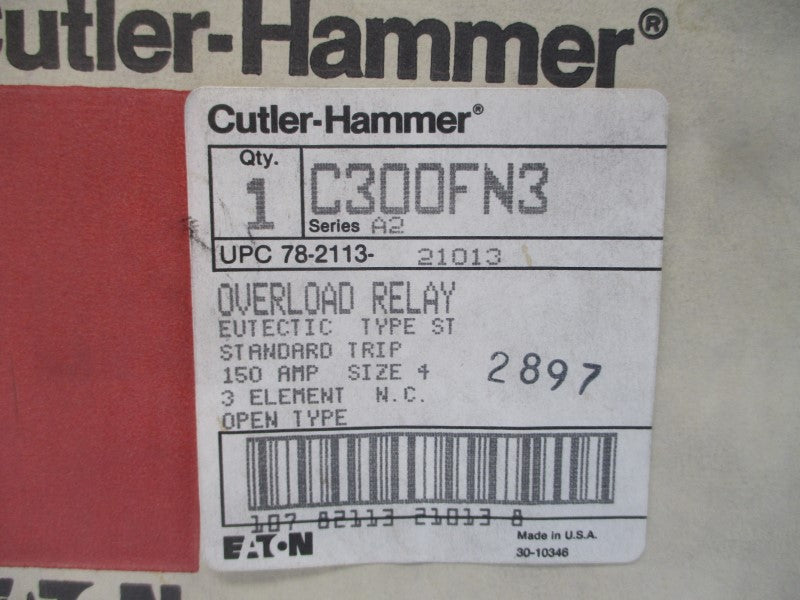 CUTLER HAMMER C300FN3 SER. A2 150A NSMP