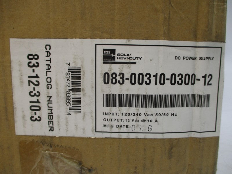 SOLA HEVI-DUTY 83-12-310-03 083-00310-0300-12 120/240VAC 1.47/0.73A NSMP