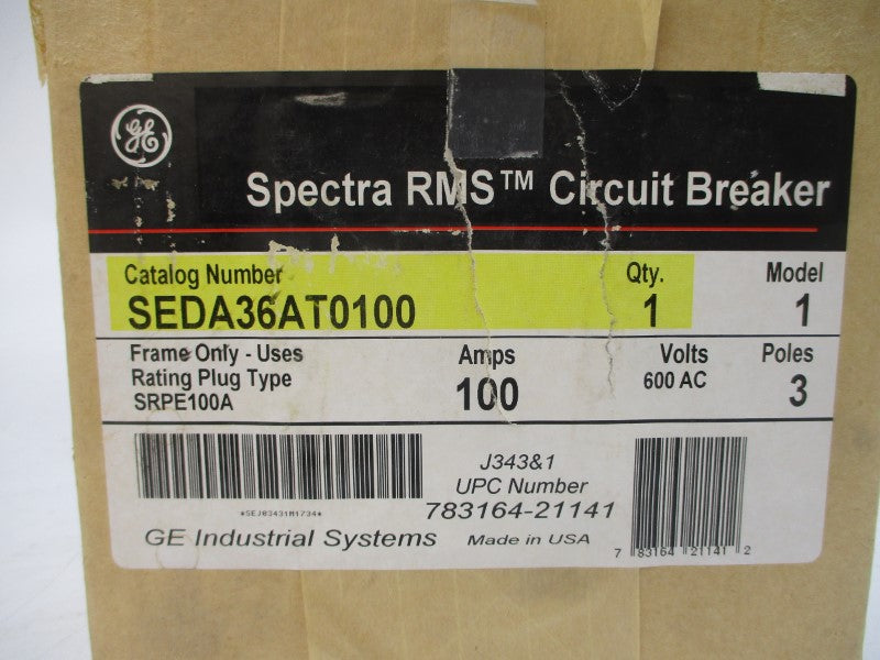 GENERAL ELECTRIC SEDA36AT0100 600VAC 100A NSMP