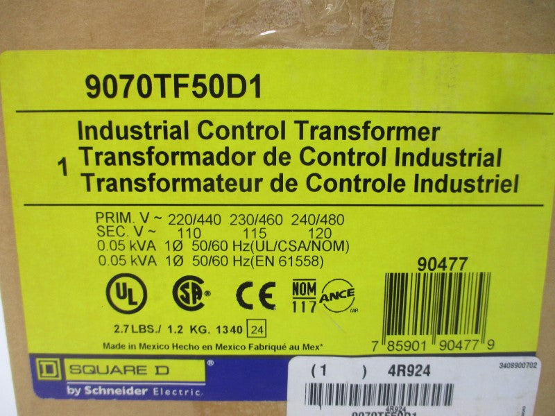 SQUARE D 9070TF50D1 240/480V NSMP