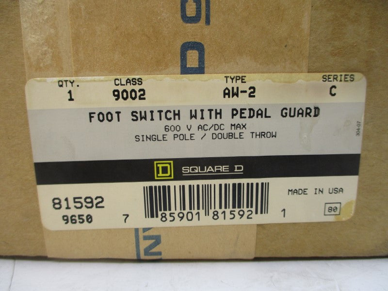 SQUARE D 9002AW2 SER. C 600VAC/DC NSFS