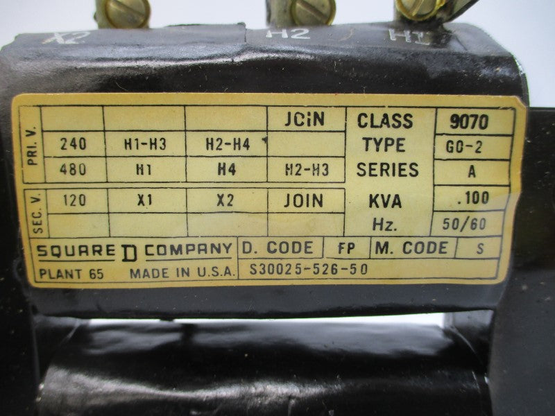 SQUARE D 9070G02 SER. A 240/480V NSMP