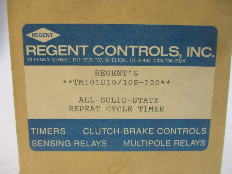 REGENT CONTROLS TM101D10/10S-120 120VAC 2-10A 10S NSMP
