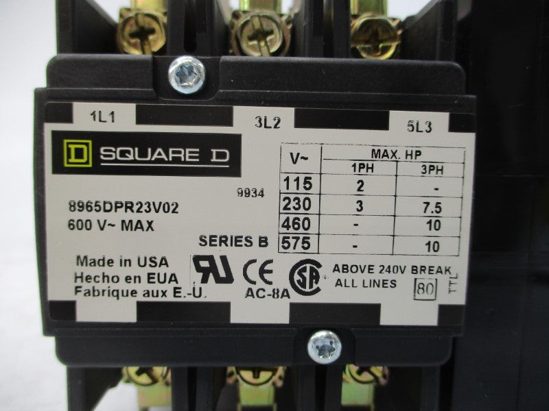 SQUARE D 8965DPR23V02 SER. B 110/120V 25A NSMP