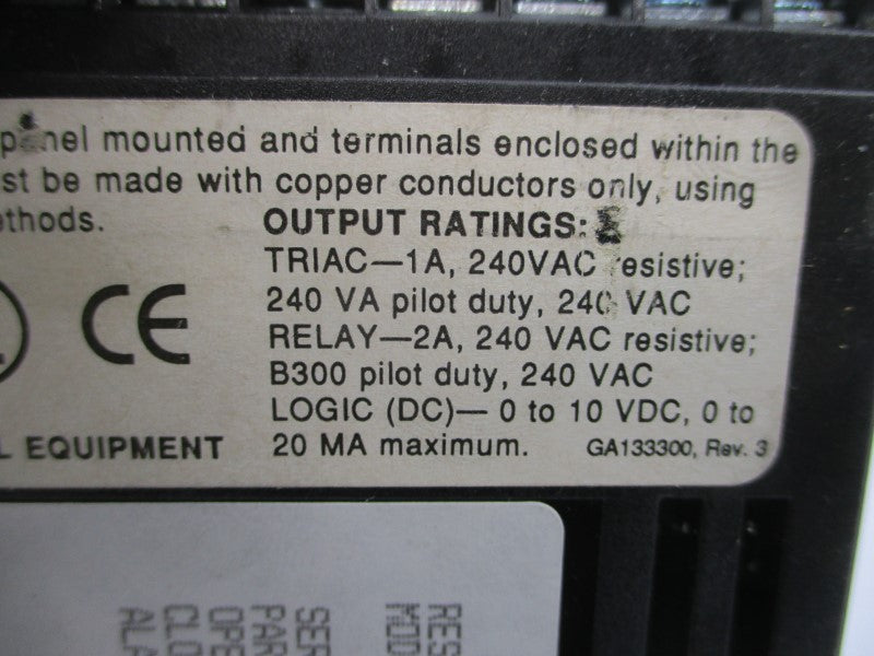 EUROTHERM CONTROLS 177414 849/VPR/R1/0/0/0 240VAC 1-2A NSMP