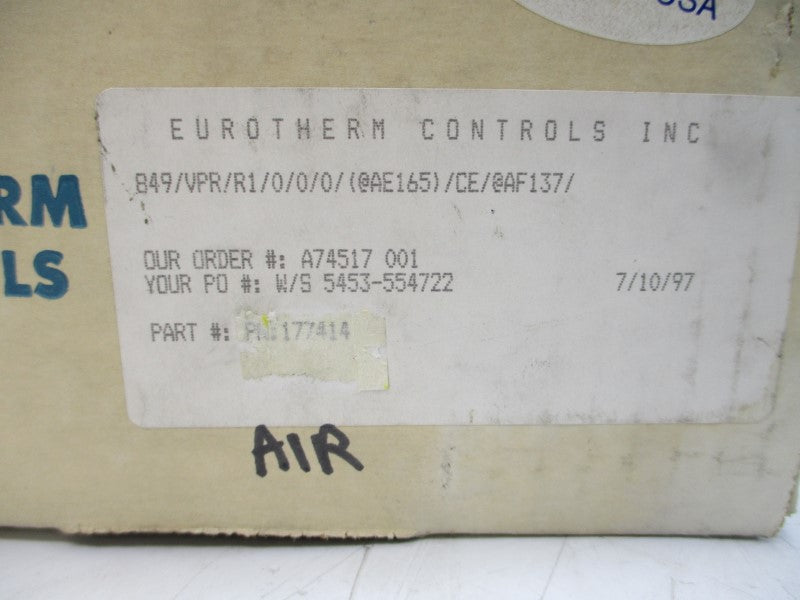 EUROTHERM CONTROLS 177414 849/VPR/R1/0/0/0 240VAC 1-2A NSMP