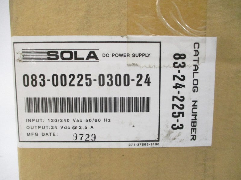 SOLA 83-24-225-3 083-00225-0300-24 120/240VAC 1.39/2.5A NSMP