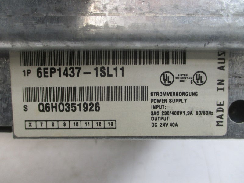 SIEMENS 6EP1437-1SL11 230/400VAC 1.9A NSMP