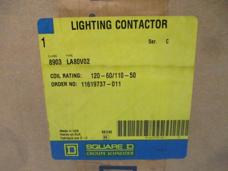 SQUARE D 8903LA80V02 SER. C 110/120V NSFS