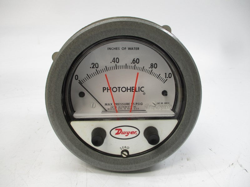 DWYER 3001C 120/240VAC 10A 25PSI 0-1.0"H2O NSMP