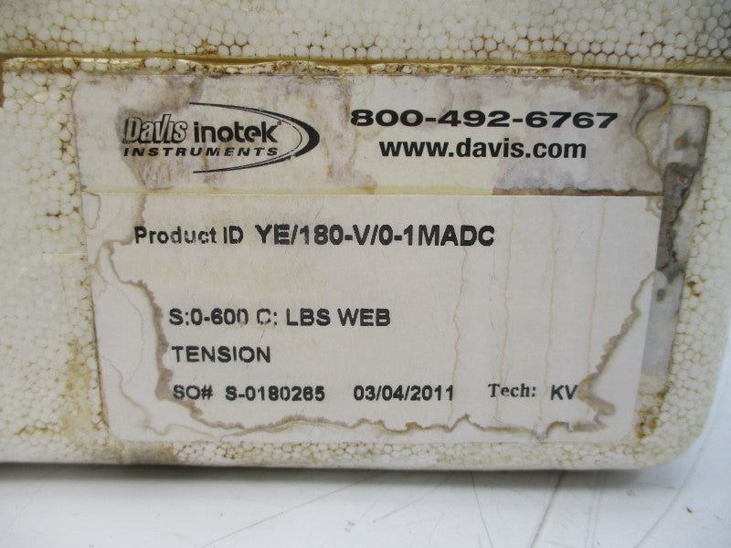 DAVIS INOTEK INSTRUMENTS YE/180-V/0-1MADC NSMP