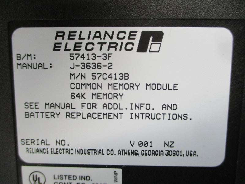 RELIANCE ELECTRIC 57413-3F 57C413B UNMP