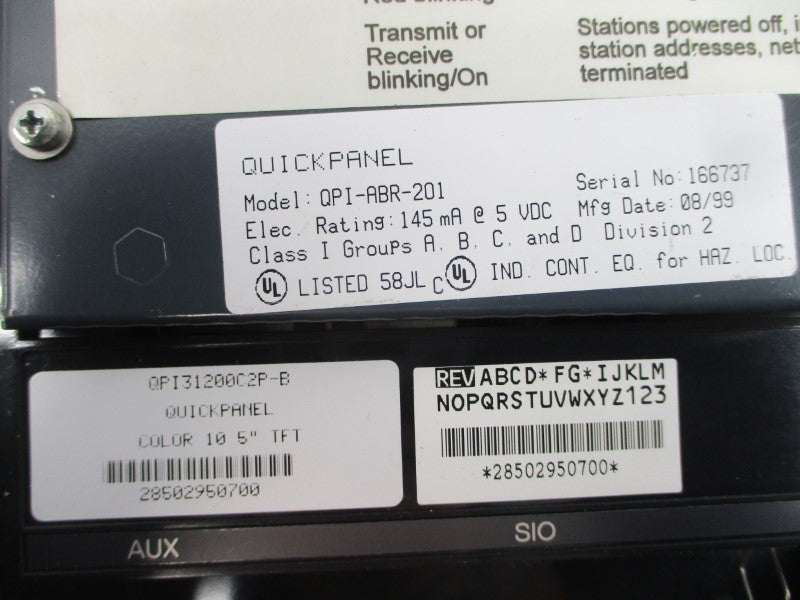 TOTAL CONTROL QPI-ABR-201 QPI31200C2P-B 5VDC 10.5" NSNP