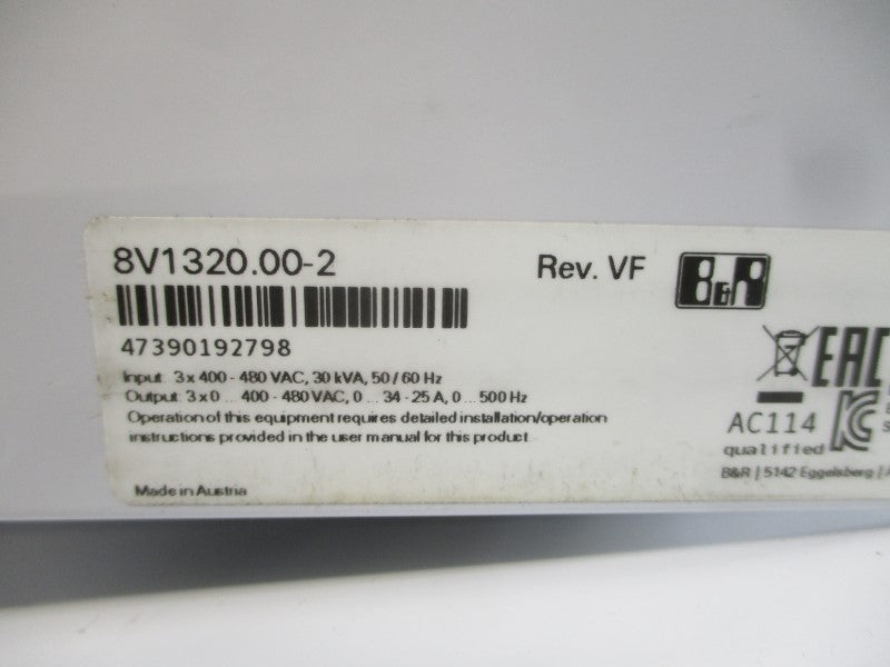 B&R AUTOMATION 8V1320.00-2 400-480VAC 34-25A NSNP