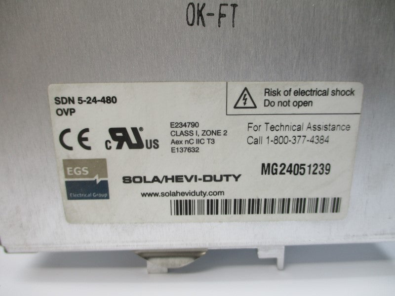 SOLA HEVI-DUTY SDN5-24-480 24VDC 5A NSMP