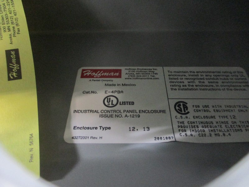 HOFFMAN E-4PBA NSMP